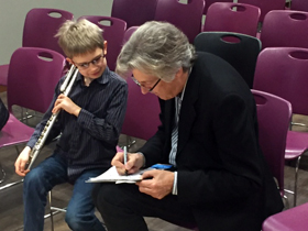Paul performs for “The Flute Shop” at Schmitt Music in Brooklyn Center, MN.