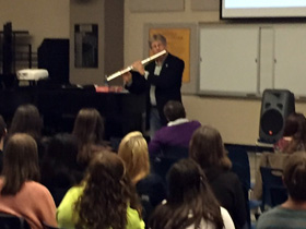 Over 60 flutists attended the Mission Possible Clinic in Indianapolis at Marian University.