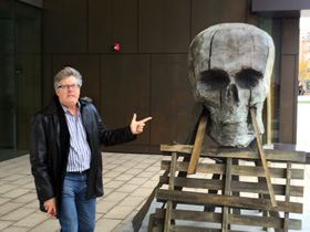 Paul mingles with an unlucky student