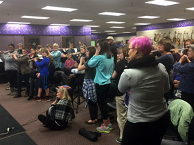 A packed house in Minnesota